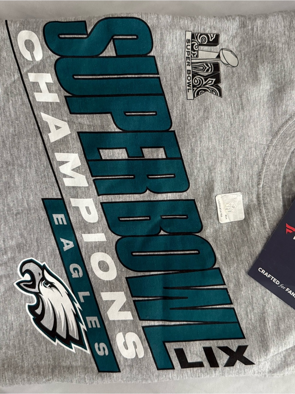 Fanatics Gray and Teal Philadelphia Eagles Seasons Graphic Tee
